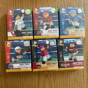 OYO Sports 6 piece Mike Trout Minifigure Set NIB